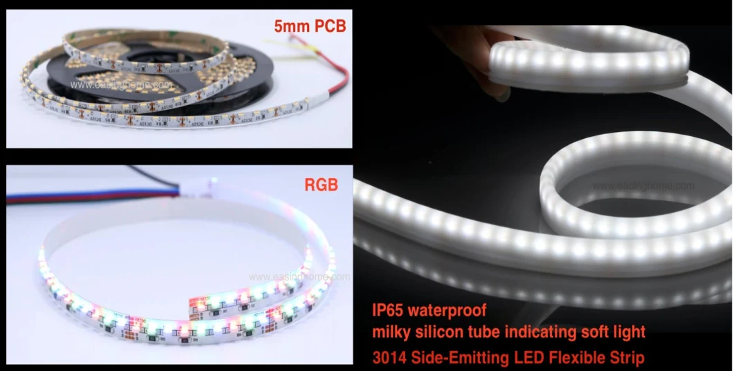 Popular 12/ 24V 8mm Strip Light SMD3014 2700-7000K Flexible LED Strip Waterpro of Strip LED Light Bar