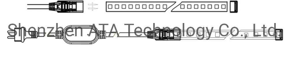 AC110/AC127V/AC230V/260V 8mm/10mm/12mm/13mm/15mm/16mm 180LED/Mac High Voltage LED Flexible Strip for Construction Sites, Tunnel, Road Maintenance, Tree Lighting