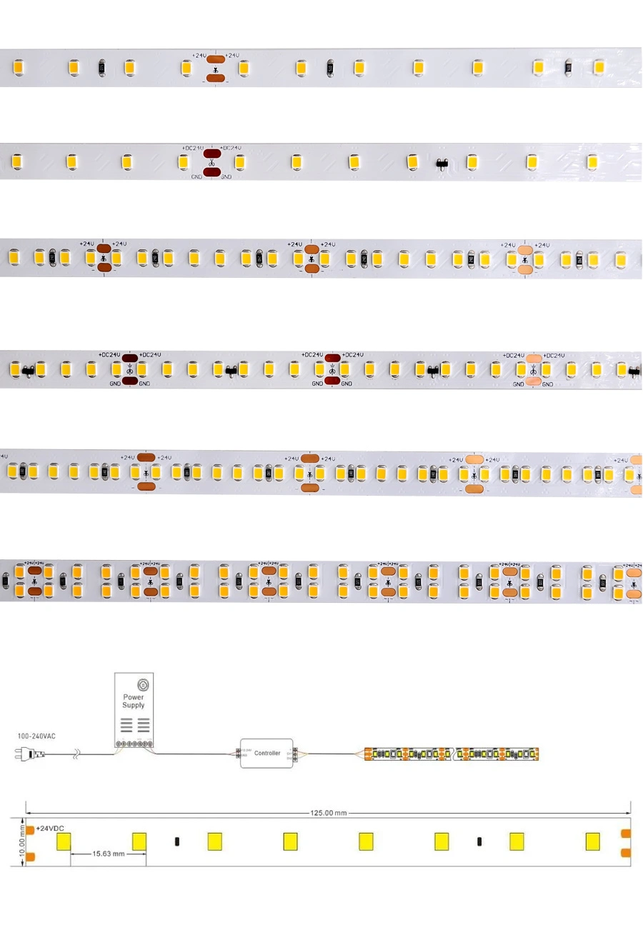 New SMD 3014 White Color LED Flexible Light Strips