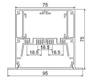 High Quality Alp 9575-R 1144*95*75 mm LED Aluminium Lighting Profile with 3000-6000K 3528 240LED/M High Bright Linear Lights with Decoration